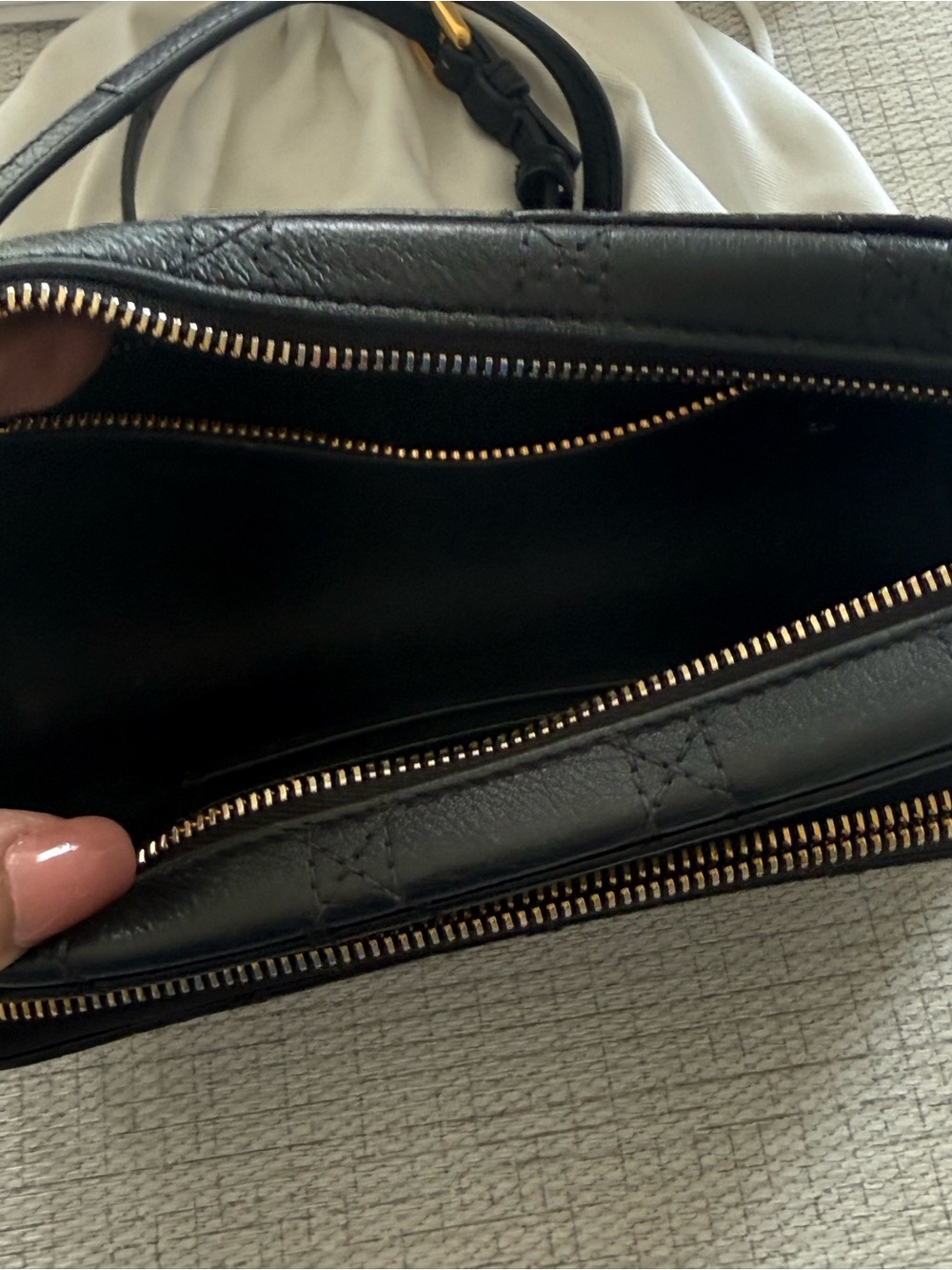 Dior Supple Calfskin Caro Double Pouch Black - Picture 7 of 15
